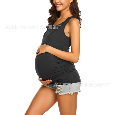 跨境专供 亚马逊eBay爆款 欧美新款时尚圆领背心哺乳上衣 孕妇装-阿里巴巴