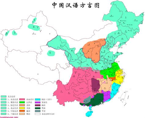 中国语言及汉语方言分布图 - 知乎