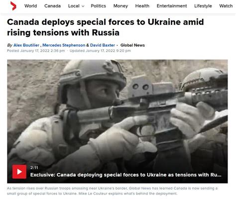 加拿大已派特种部队到乌克兰 掩护外交人员在战时撤离