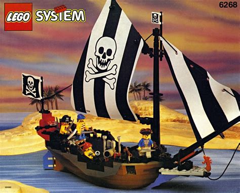LEGO® 6268-1: System Piraten 6268 Einmast-Piratensegler (Pirates / 1993)