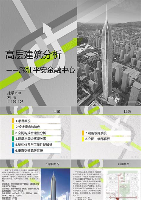 高层建筑分析--深圳平安金融中心ppt模板_PPT牛模板网