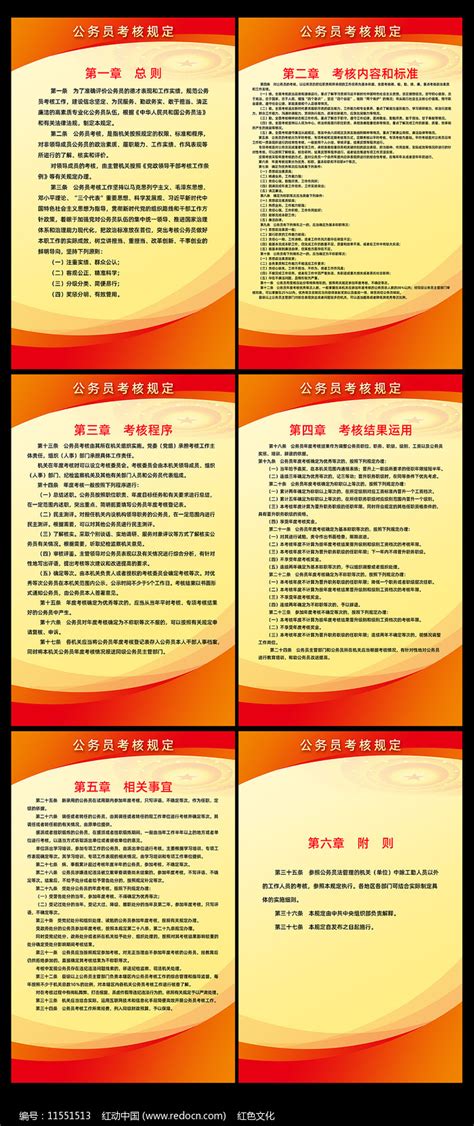 公务员考核规定制度牌设计图片下载_红动中国