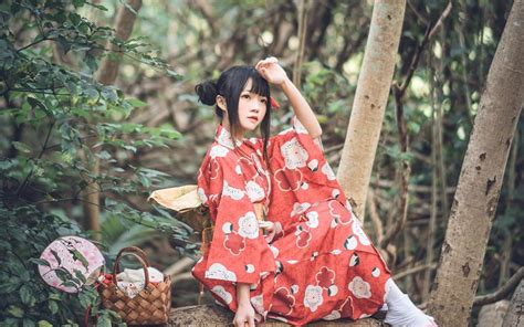日式捆绑艺术的动漫和服少女手机壁纸