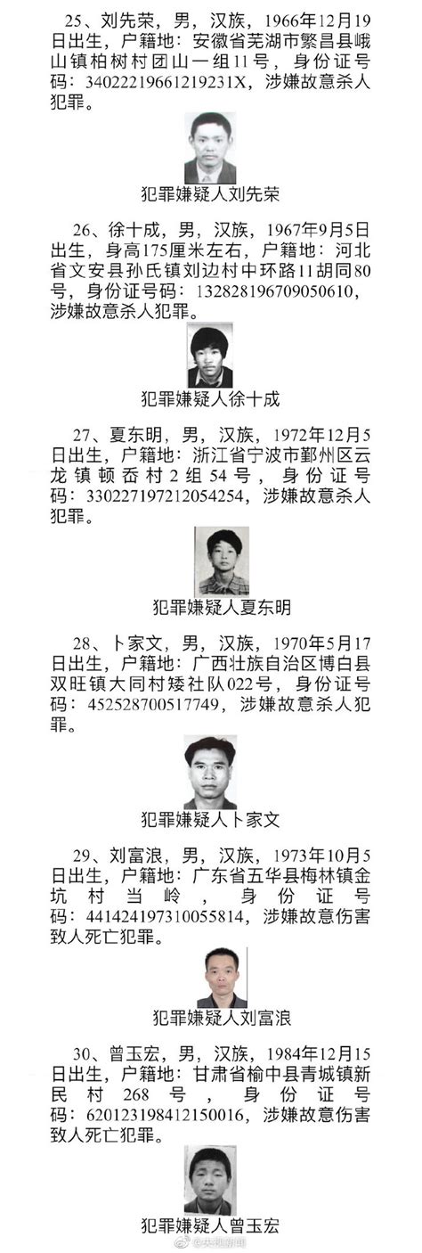 公安部发布A级通缉令，公开通缉第二批50名重大在逃人员_一号专案_澎湃新闻-The Paper