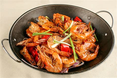 干锅香辣蹄花虾,中国菜系,食品餐饮,摄影素材,汇图网www.huitu.com