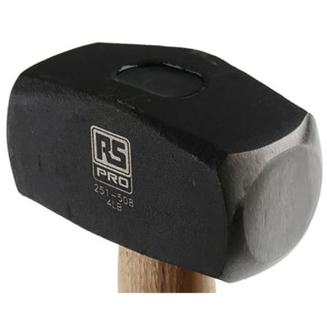 RS PRO - 251508 - Medium Carbon Steel Hammer 4lb (1.8kg) Black Hickory ...