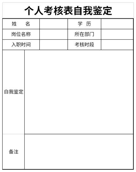 简短的考核表个人总结excel表格式下载-华军软件园