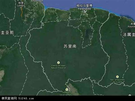 苏里南地图图片