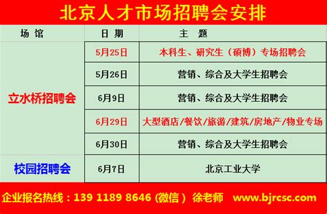 2023年5月26日（周五）北京立水桥招聘会参会企业名单 - 北京人才市场招聘会