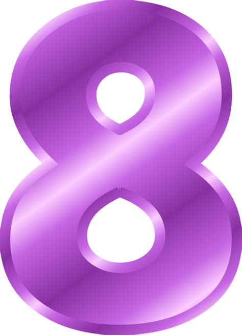 Cute Number Eight Png Clipart Image - Numbers Clipart Png, Transparent ...