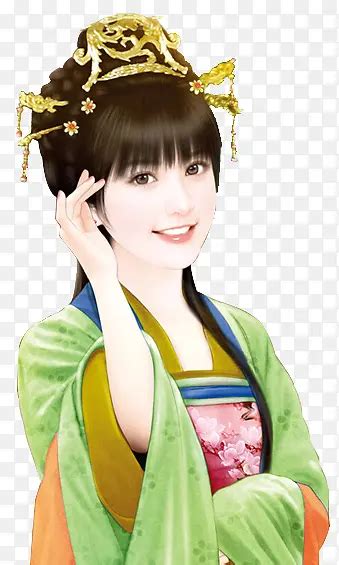 古风头像绿裙子女生图片