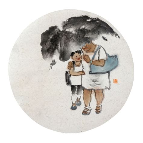 《风里雨里校门口等你》-曹强-书画艺术家大数据_艺盘