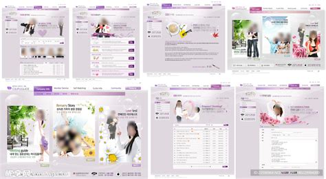 紫红色相亲报名网站模板设计图__韩文模板_ web界面设计_设计图库_昵图网nipic.com
