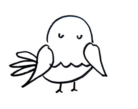 小鸟的画法 简单可爱简笔画图 - 有点网 - 好手艺