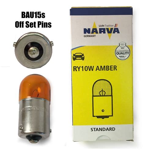 Universal NARVA Motorcycle Indicator Bulb 12V 10W Amber Orange 17317 ...