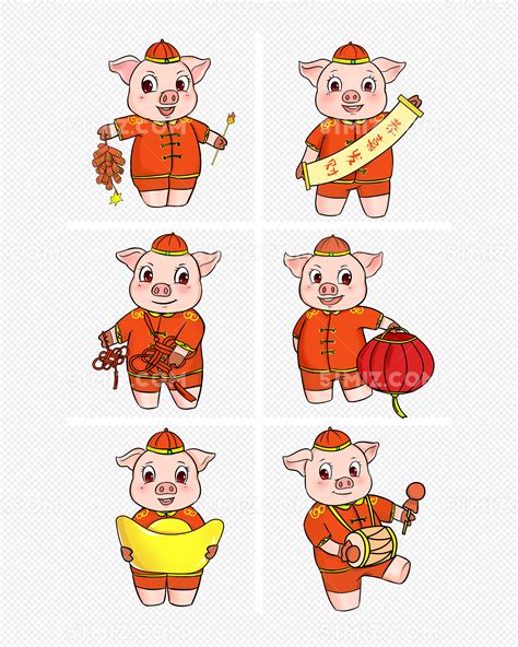 猪年新年快乐素材图片免费下载-千库网