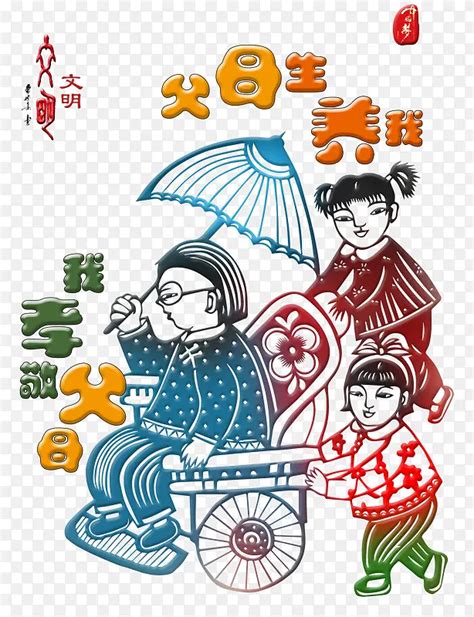 孝敬父母的图片