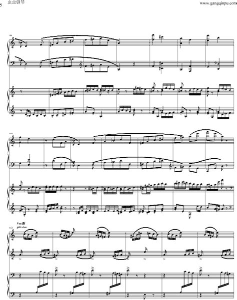 帕格尼尼主题变奏曲钢琴谱-c调-虫虫乐谱