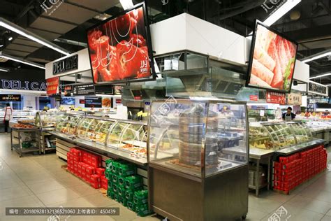 超市熟食区,零售百货,各行各业,摄影素材,汇图网www.huitu.com