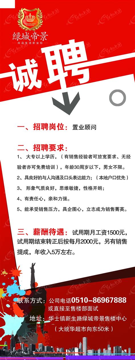 房地产招聘展架模板PSD素材免费下载_红动中国