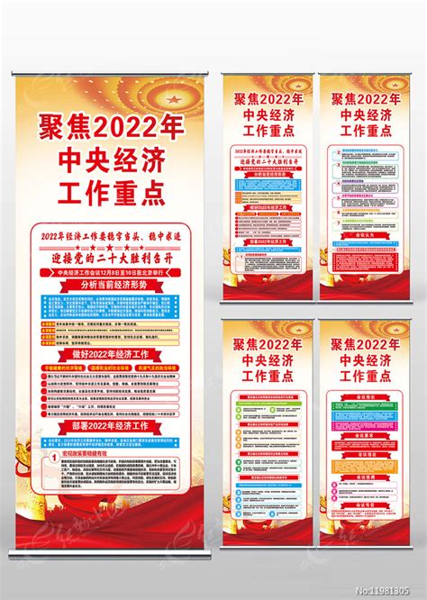 2022年中央经济工作要点X展架图片下载_红动中国
