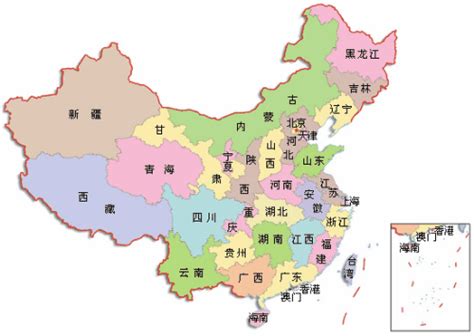 中国34个省份简称及地图 东北三省连一方