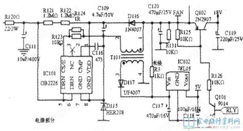 采用OB2226串联型电磁炉自激式开关稳压电路原理分析 - 家电维修资料网