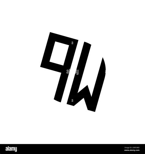 PW logo with geometric shape vector monogram design template isolated ...