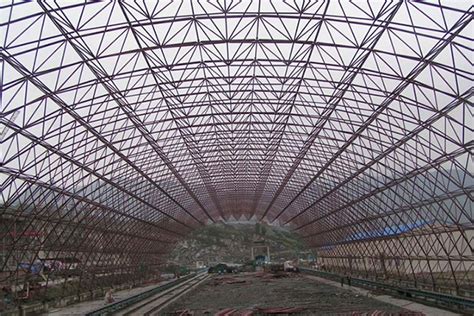 矸煤棚拱型网架产品系列展示__云南恒久钢结构工程有限公司