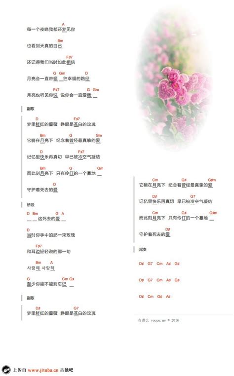 红蔷薇白玫瑰钢琴谱-wza67865385-虫虫乐谱
