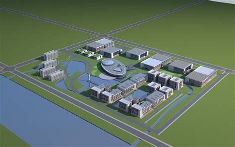现代工业产业园3dmax 模型下载-光辉城市