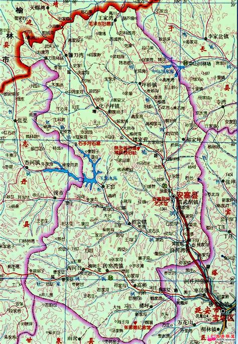 延安市安塞县地图 - 中国地图全图 - 地理教师网
