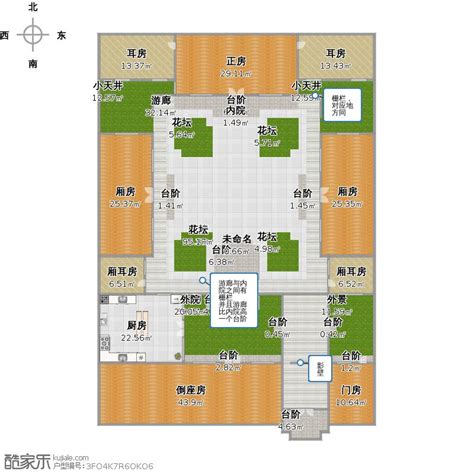 二进四合院平面图图片 二进四合院平面图图片