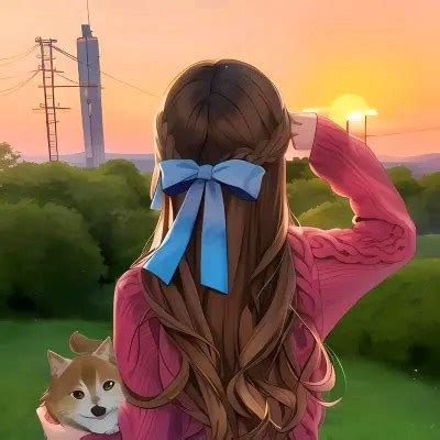 手绘头像温柔女生真人