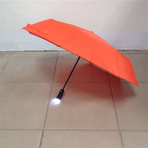 21寸三节自动开收LED灯折叠伞