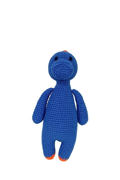 Blue Dinosaur Crochet Stuffed Animal - ShopperBoard
