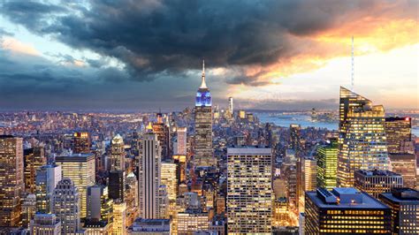 漂亮的美国历史地标纽约曼哈顿帝国大厦建筑风景图片大全(4)_配图网