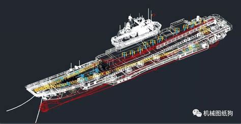 【海洋船舶】辽宁号航母及舰载机3D图纸 AUTOCAD设计 dwg格式_船舶_海洋-仿真秀干货文章