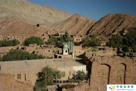 中国新疆吐鲁番吐鲁番谷地的古老传统民居。