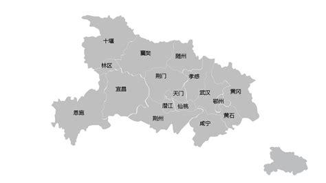 湖北省行政地图图片