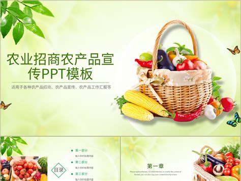 农产品农业招商产品介绍PPT模板-PPT模板-图创网