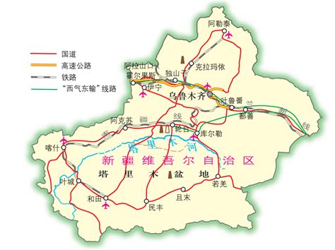 新疆交通图_新疆地图_初高中地理网