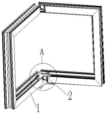 转角型材以及使用该转角型材的门窗的制作方法