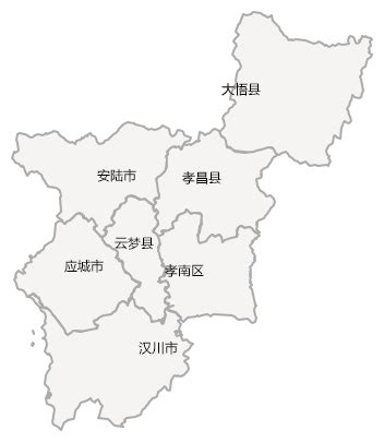 孝感市地图图片