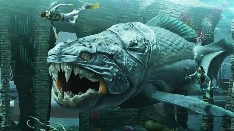 巨齿鲨号称海洋王者！远古邓氏鱼都不是对手！网友：那是没有遇见它_腾讯视频