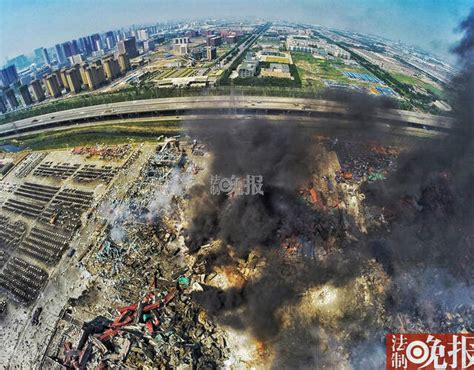 天津港爆炸1个月航拍对比[高清组图]_海口网