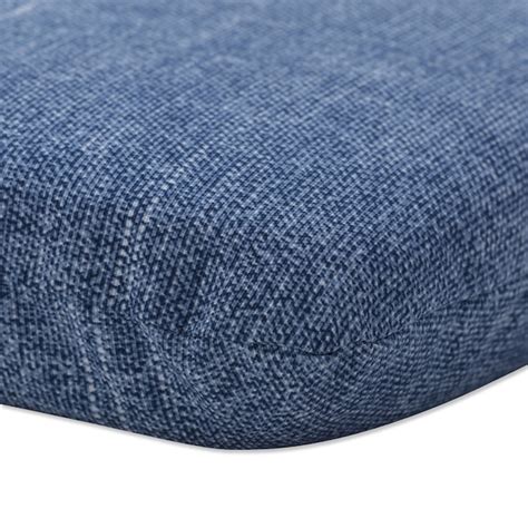 Pillow Perfect 15.5-in x 18.5-in 2-Piece Blue Seat Pad at Lowes.com