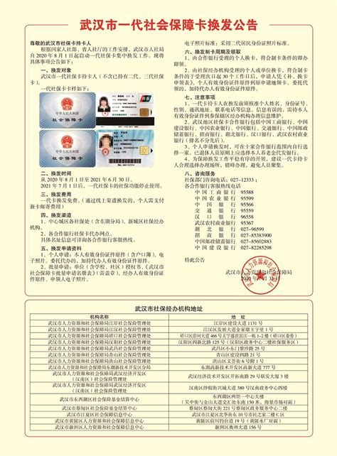 武汉市一代社会保障卡换发公告-武汉轻工大学人事处