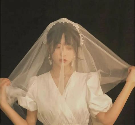 温柔素材婚纱女生头像