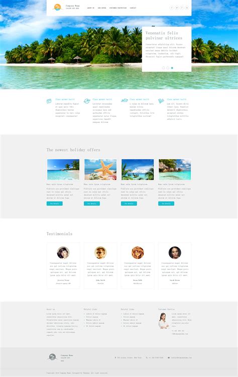 旅游公司网页设计，精美的旅游网模板html代码-17素材网